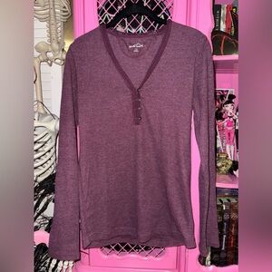 eddie bauer lace trim henley